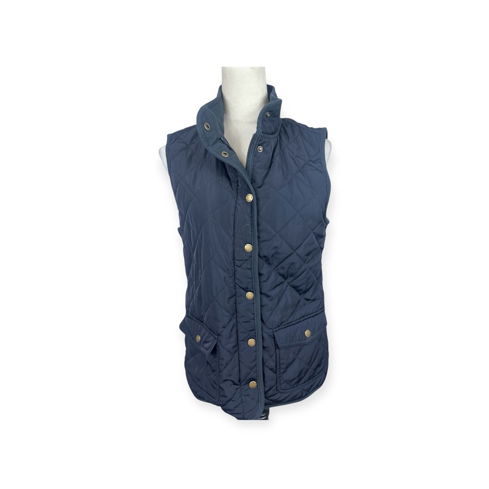 British Khaki navy quilted Vest Size medium